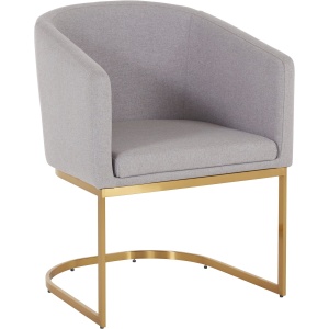 Elegancki szary fotel na złotej płozie Guido Maria Kretschmer