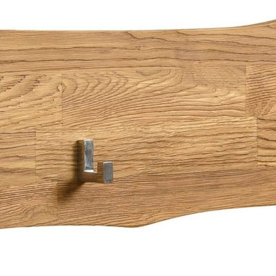 Minimalistyczny wieszak z drewna dębowego, skandynawski
