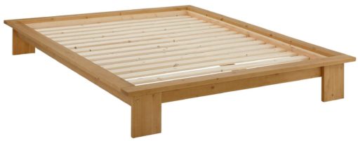 Łóżko futon 140x200 cm z drewna sosnowego