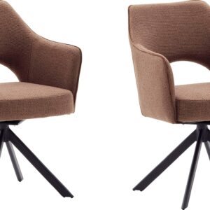 Zestaw dwóch krzeseł w stylu vintage - rdzawobrązowe
