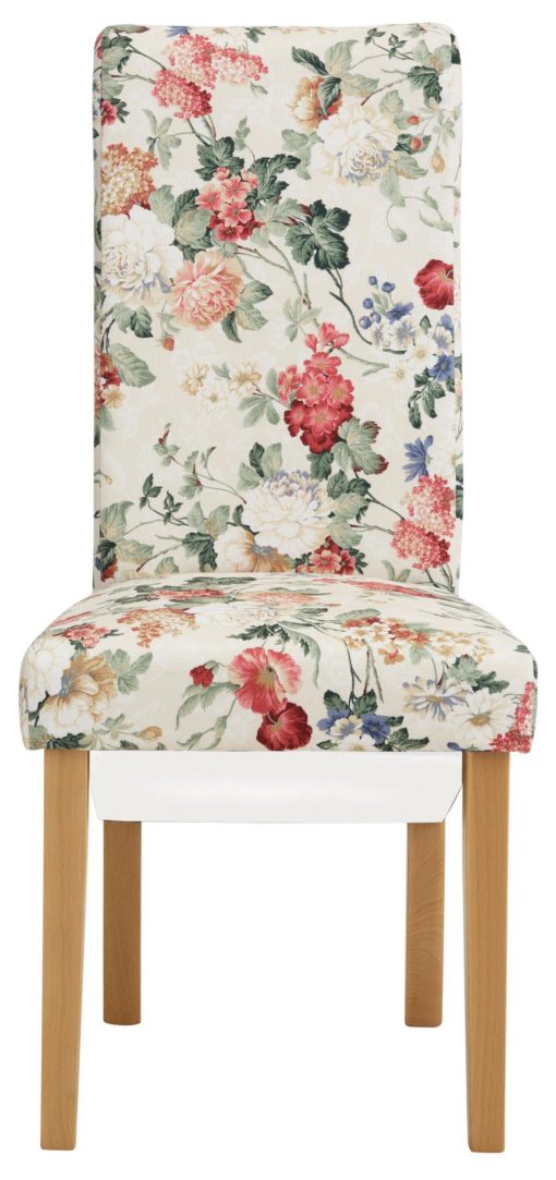Piękne krzesła z motywem kwiatowym w stylu retro - 4 sztuki