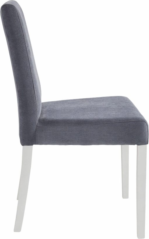 Szare krzesła z białymi nogami - 2 sztuki