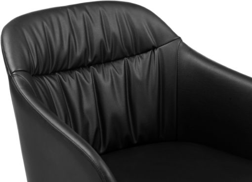 Czarne krzesła, fotele na filigranowej ramie - 2 sztuki