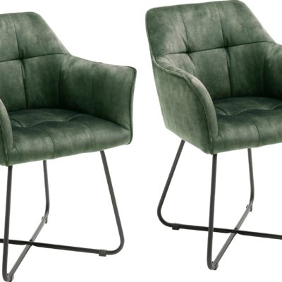 Atrakcyjne oliwkowe krzesła/ fotele - 2 sztuki