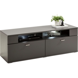 Grafitowa szafka RTV matowa, minimalistyczny design