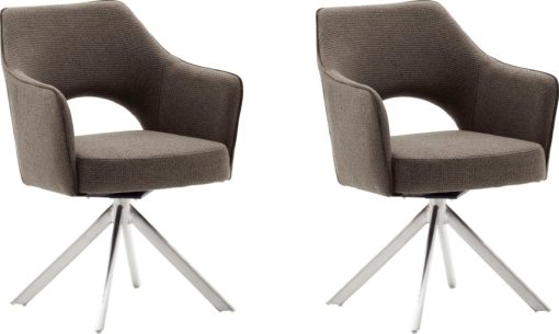 Zestaw dwóch krzeseł w stylu vintage - Cappuccino