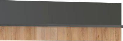 Półka ścienna antracytowa z wstawką orzecha włoskiego 89,7 cm