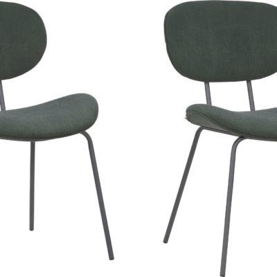 Krzesła ciemna zieleń, nowoczesny design - 2 sztuki