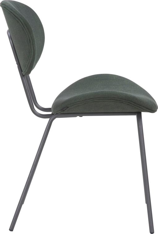 Krzesła ciemna zieleń, nowoczesny design - 2 sztuki