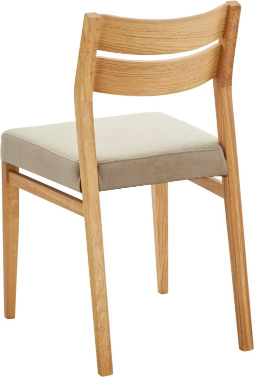 Dębowe krzesła, tapicerowane siedziska - 2 sztuki