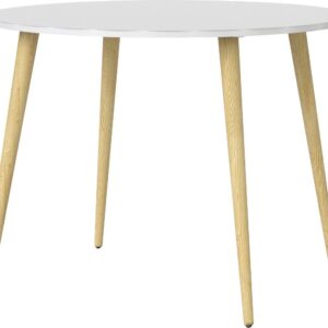 Okrągły stół biało-dębowy 100 cm, duński design