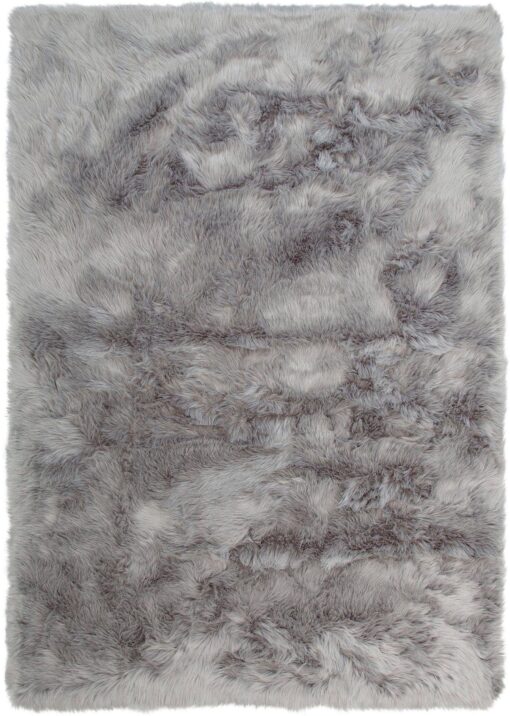Szary dywan z długim włosiem 80x150 cm