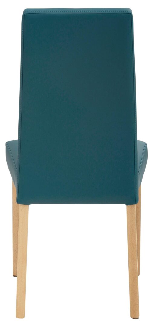 Proste krzesła w kolorze petrol sztuczna skóra - 2 sztuki