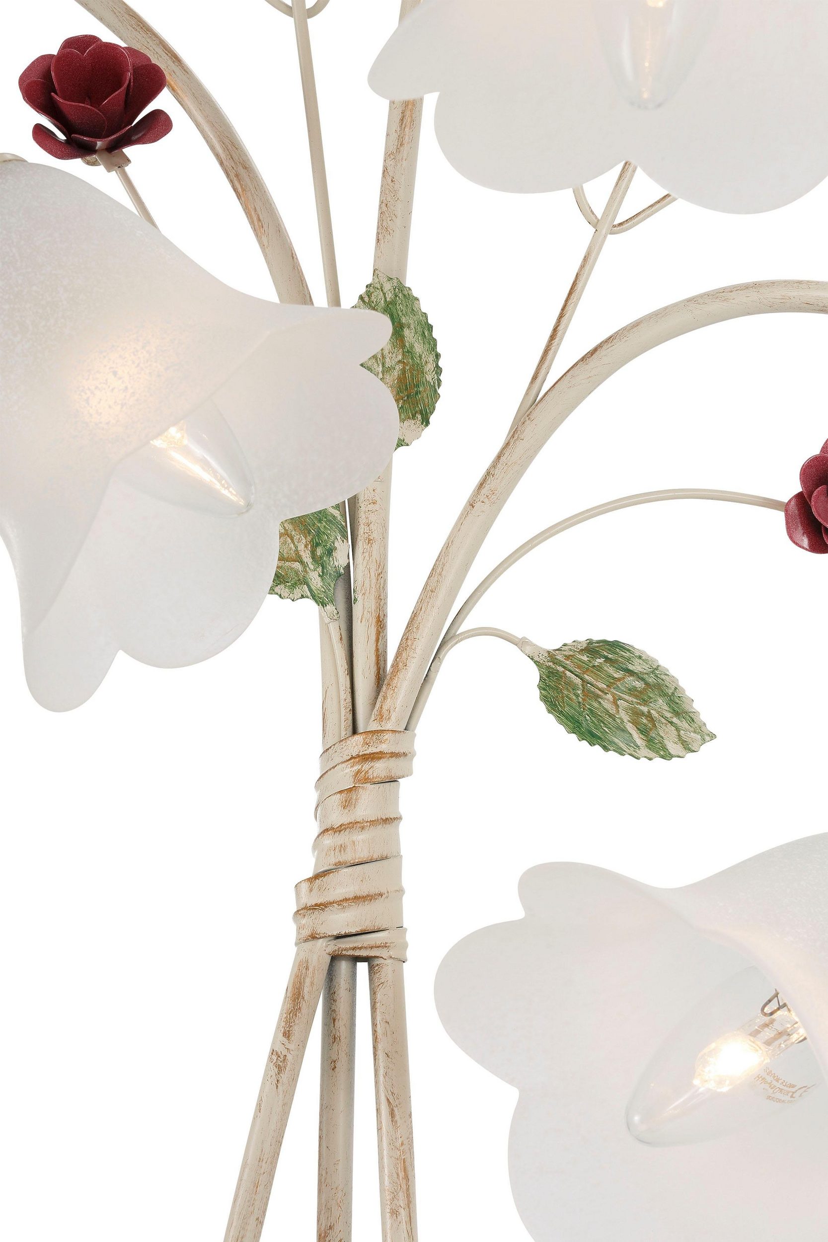 Stylowa lampa podłogowa z kwiatowym wzorem - obrazek 4
