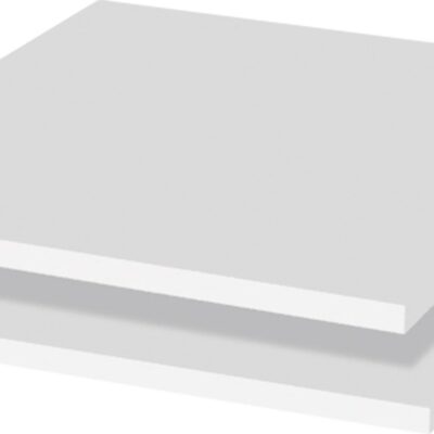 Zestaw dwóch białych półek np. do szafy 43x50 cm