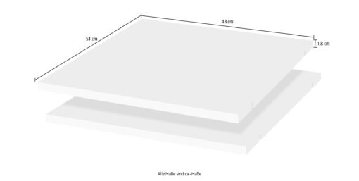 Zestaw dwóch białych półek np. do szafy 43x50 cm