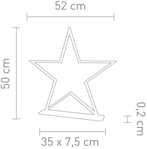 Nowoczesna gwiazda z podświetleniem LED, czarna