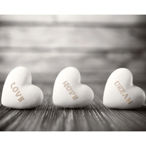 Obraz drukowany na płótnie, motyw serca 50x40 cm