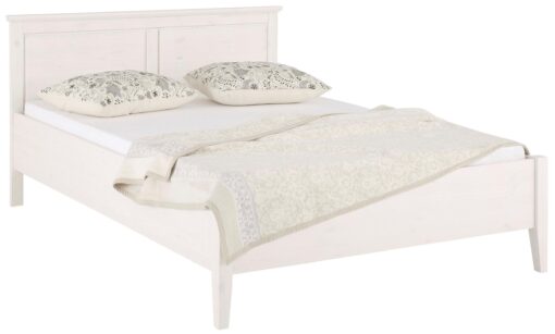 Sosnowe łóżko 140x200 cm, ponadczasowo piękne, białe