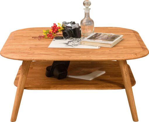 Dębowy stolik w skandynawskim stylu, zredukowany design