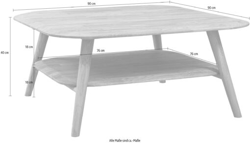 Dębowy stolik w skandynawskim stylu, zredukowany design