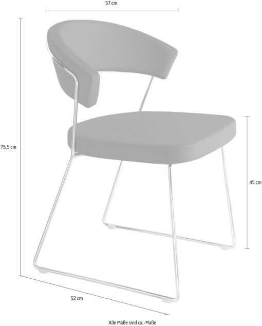 Designerskie szare krzesła New York CB1022-LH - 2 sztuki
