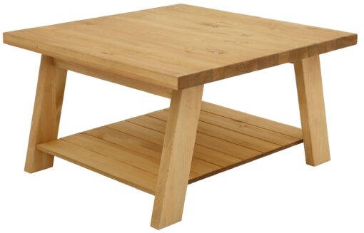 Olejowany stolik z drewna sosnowego, marynistyczny
