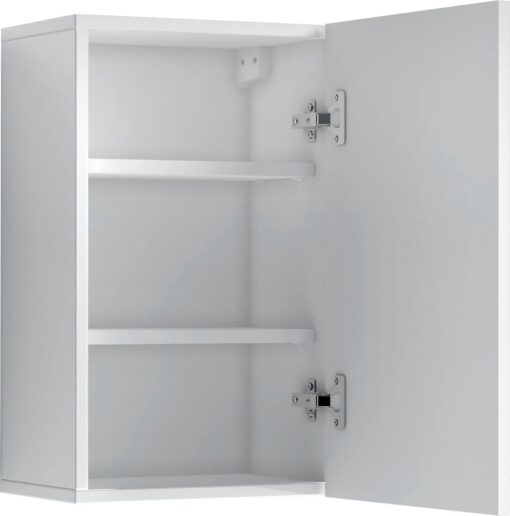 Biała szafka ścienna w połysku do łazienki lub kuchni