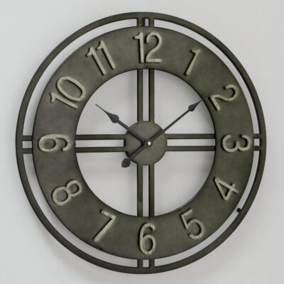 Zegar dekoracyjny metalowy, industrialny