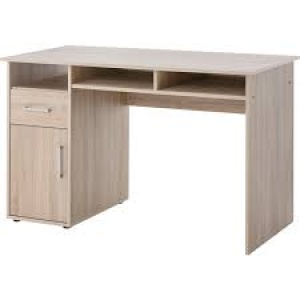 Praktyczne biurko w kolorze dąb sonoma ze schowkami