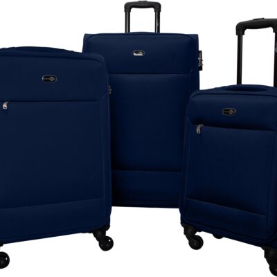 Zestaw 3 miękkich walizek Travel Pal Neapel, niebieskie
