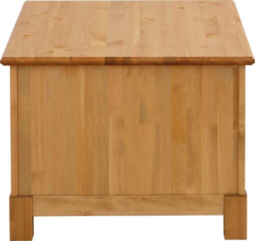 Funkcjonalny i dekoracyjny stolik kawowy z drewna sosnowego