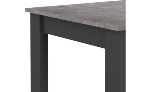 Stół do jadalni 110x70 cm czarny z blatem a'la beton