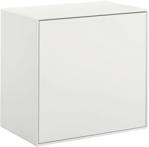 Nowoczesna biała szafka na ścianę, z drzwiami