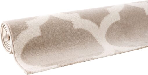 Kremowy wzorzysty dywan 120x180cm tkany maszynowo