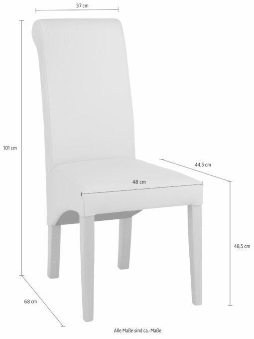 Białe krzesła z naturalnej skóry, nogi bukowe - 2 sztuki