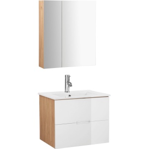 szafki łazienkowe biel-dąb