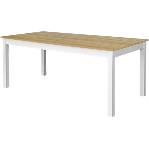 stół 180x90 biało-naturalny