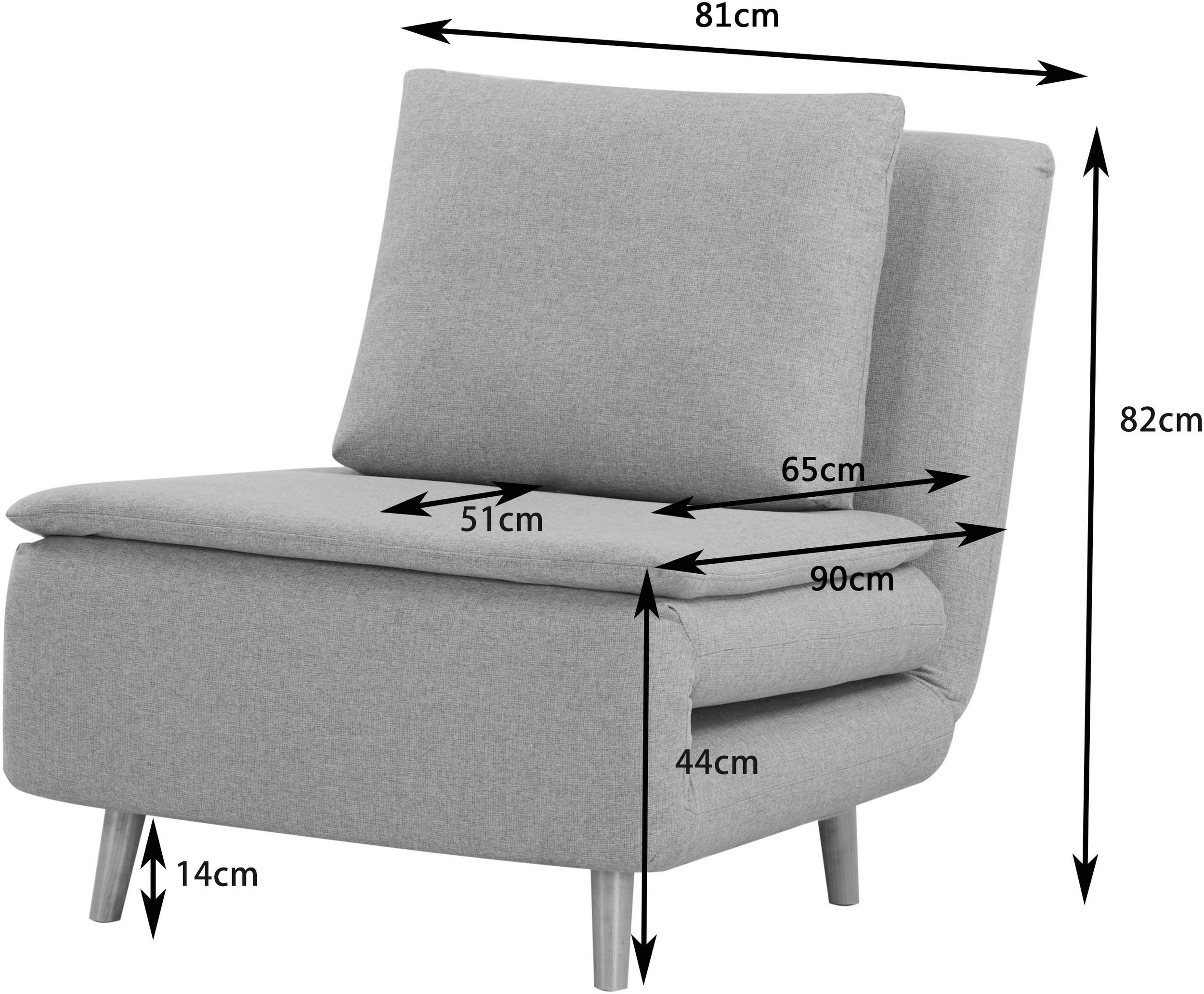 fotel z funkcją spania zielony