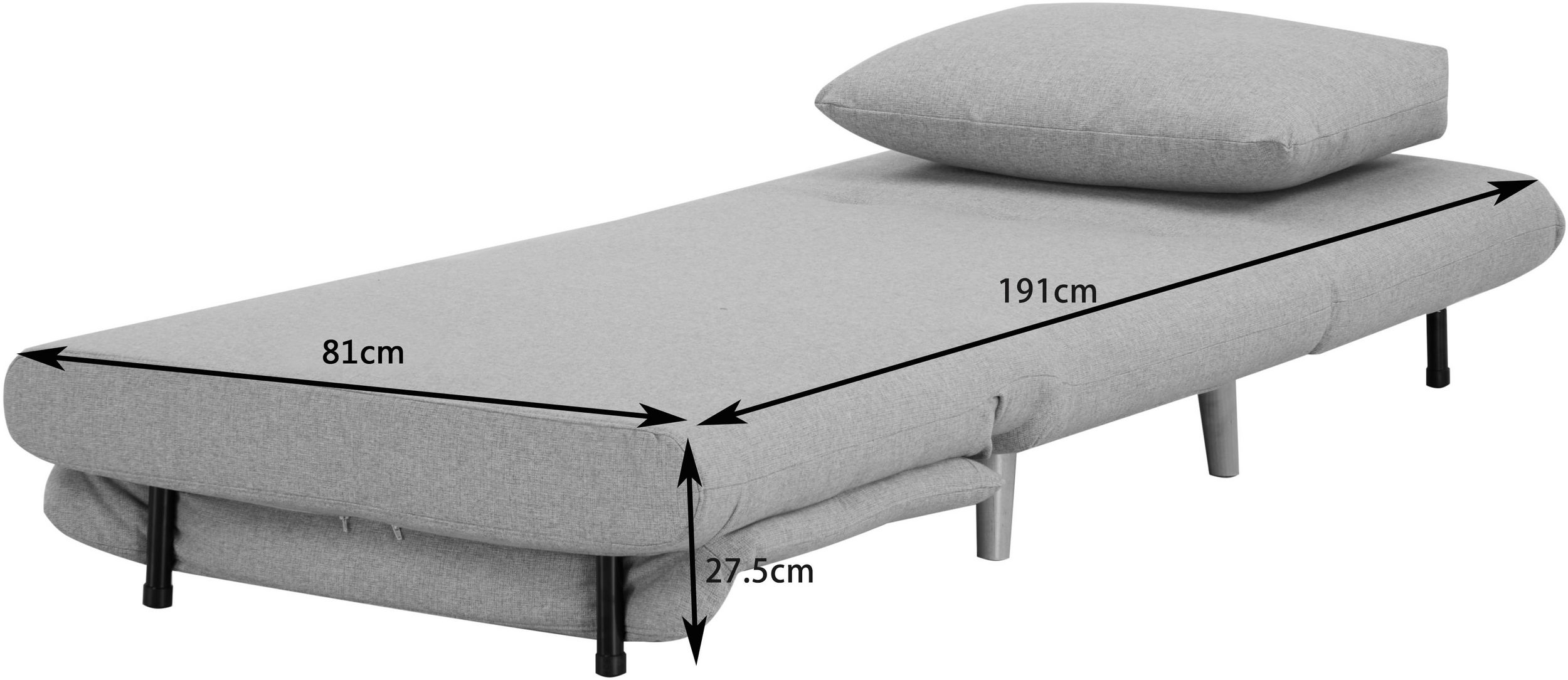 fotel z funkcją spania zielony