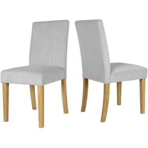 krzesła sztruksowe jasnoszare