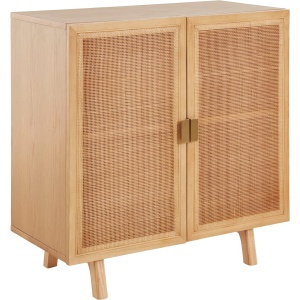 komoda z rattanowym splotem