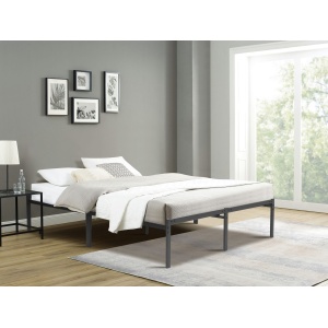 czarne łóżko metalowe 160x200