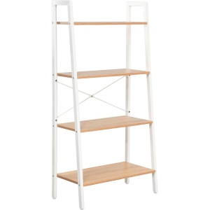 regał biało-dębowy