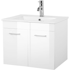 biała szafka z umywalką