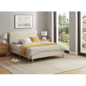 beżowe łóżko 140x200