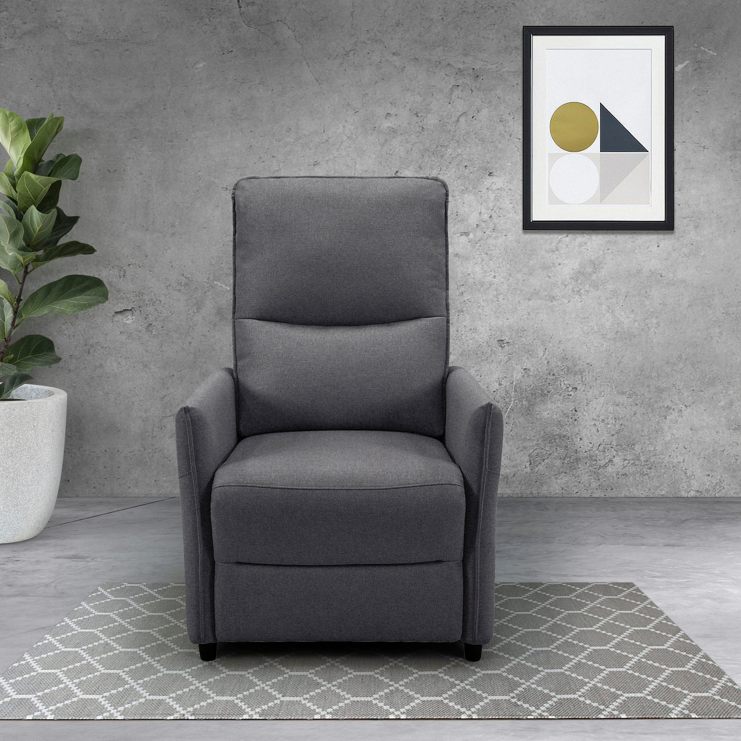 rozkładany fotel antracytowy