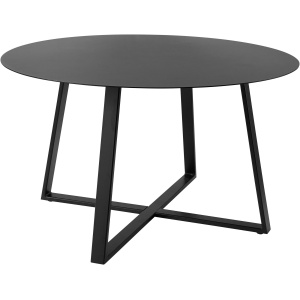 okrągły czarny stolik