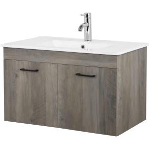 szara szafka z umywalką