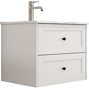 biała szafka z umywalką